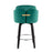 LumiSource Dahlia Counter Stool, Set of 2, Black/Green/Chrome/Gold