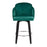 LumiSource Dahlia Counter Stool, Set of 2, Black/Green/Chrome/Gold