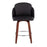 LumiSource Dahlia Counter Stool, Set of 2, Walnut/Black/Chrome