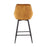 LumiSource Diana Counter Stool, Set of 2, Black/Golden Yellow
