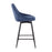 LumiSource Diana Counter Stool, Set of 2, Black/BL Cord