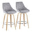 LumiSource Diana Counter Stool, Set/2, NAT/GY Cord/CH - B26-DIANACORGRT-R2NAGY2