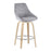 LumiSource Diana Counter Stool, Set of 2, NAT/GY Cord/Chrome