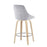 LumiSource Diana Counter Stool, Set of 2, NAT/GY Cord/Chrome