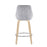 LumiSource Diana Counter Stool, Set of 2, NAT/GY Cord/Chrome