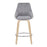 LumiSource Diana Counter Stool, Set of 2, NAT/GY Cord/Chrome