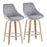 LumiSource Diana Counter Stool, Set/2, Zebra/GYC/CH - B26-DIANACORGRT-R2ZBGY2