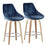 LumiSource Diana Counter Stool, Set/2, Zebra/BLV/CH - B26-DIANAGRT-R2ZBVBU2