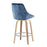 LumiSource Diana Counter Stool, Set of 2, Zebra/BLV/Chrome