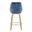 LumiSource Diana Counter Stool, Set of 2, Zebra/BLV/Chrome
