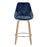 LumiSource Diana Counter Stool, Set of 2, Zebra/BLV/Chrome