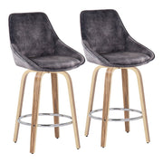 LumiSource Diana Counter Stool, Set/2, Zebra/GYV/CH - B26-DIANAGRT-R2ZBVGY2