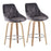LumiSource Diana Counter Stool, Set/2, Zebra/GYV/CH - B26-DIANAGRT-R2ZBVGY2