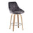 LumiSource Diana Counter Stool, Set of 2, Zebra/GYV/Chrome