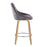 LumiSource Diana Counter Stool, Set of 2, Zebra/GYV/Chrome