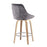 LumiSource Diana Counter Stool, Set of 2, Zebra/GYV/Chrome
