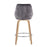 LumiSource Diana Counter Stool, Set of 2, Zebra/GYV/Chrome