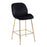 LumiSource Diva Counter Stool, Set of 2, Gold/Black