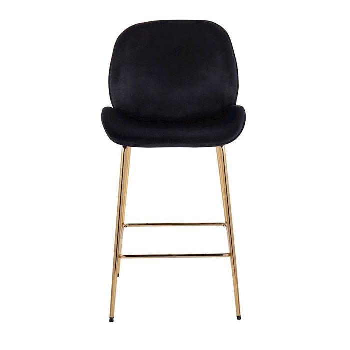 LumiSource Diva Counter Stool, Set of 2, Gold/Black