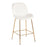 LumiSource Diva Counter Stool, Set of 2, Gold/Cream