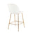 LumiSource Diva Counter Stool, Set of 2, Gold/Cream