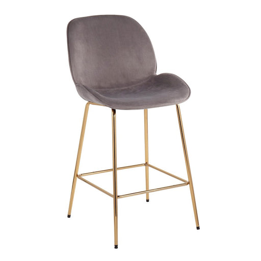 LumiSource Diva Counter Stool, Set of 2, Gold/Silver