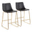 LumiSource Duke Counter Stool, Set of 2, Gold Metal