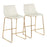 LumiSource Duke Counter Stool, Set of 2, Gold Metal