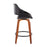 LumiSource Fabrico Counter Stool, Set of 2, Walnut/Black/Black