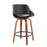 LumiSource Fabrico Counter Stool, Set of 2, Walnut/Black/Black