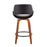 LumiSource Fabrico Counter Stool, Set of 2, Walnut/Black/Black