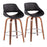 LumiSource Fabrico Counter Stool, Set/2, Walnut/Black/CH - B26-FBCOPU-SWVR2WLBK2