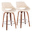 LumiSource Fabrico Counter Stool, Set/2, Walnut/Cream/CH - B26-FBCOPU-SWVR2WLCR2