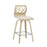 LumiSource Folia Counter Stool, Set of 2, Natural/Cream/Chrome