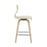 LumiSource Folia Counter Stool, Set of 2, Natural/Cream/Chrome