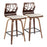 LumiSource Folia Counter Stool, Set/2, Walnut/Cream/Black - B26-FOLIA2-SWVXWLCR2