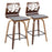 LumiSource Folia 26" Counter Stool, Set/2, WAL/GY/BK - B26-FOLIA2-SWVXWLGY2