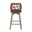 LumiSource Folia 26" Counter Stool, Set/2, WAL/GY/BK