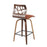 LumiSource Folia 26" Counter Stool, Set/2, WAL/Orange/BK