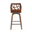 LumiSource Folia 26" Counter Stool, Set/2, WAL/Orange/BK