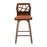 LumiSource Folia 26" Counter Stool, Set/2, WAL/Orange/BK