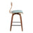 LumiSource Folia 26" Counter Stool, Set/2, WAL/Teal/BK