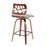 LumiSource Folia 26" Counter Stool, Set/2, WAL/Teal/BK