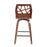 LumiSource Folia 26" Counter Stool, Set/2, WAL/Teal/BK