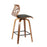 LumiSource Folia Counter Stool, Set of 2, Walnut Wood