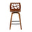 LumiSource Folia Counter Stool, Set of 2, Walnut Wood