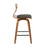 LumiSource Folia Counter Stool, Set of 2, Walnut Wood