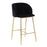 LumiSource Fran Counter Stool, Set of 2, Gold/Black