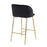 LumiSource Fran Counter Stool, Set of 2, Gold/Black