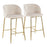 LumiSource Fran Counter Stool, Set of 2, Gold/Cream - B26-FRANAUVCR2